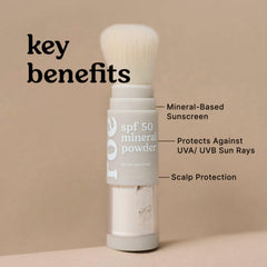 Roe Wellness SPF 50 mineral sunscreen powder provides reliable protection.