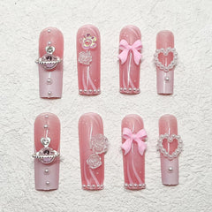 ROFIBUT uñas con rhinestones para acabado glamuroso