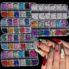 ROFIBUT six-boxes colorful rhinestones pack shot for chic nail art inspiration