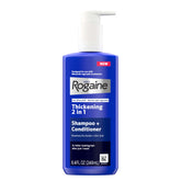 Rogaine engrosante 2 en 1 para hombres ofrece mayor volumen tras el lavado.