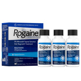 Rogaine Men’s Extra Strength 5% Minoxidil bottle front view for easy application.