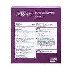 Rogaine 2% Minoxidil solution applied to thinning scalp areas for fuller look