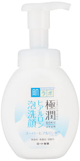Rohto Hada Labo Gokujyun: espuma limpiadora en botella para uso diario.