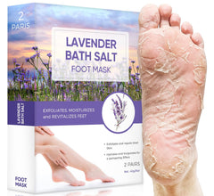 La mascarilla exfoliante Rokelos para pies con lavanda suaviza la piel.