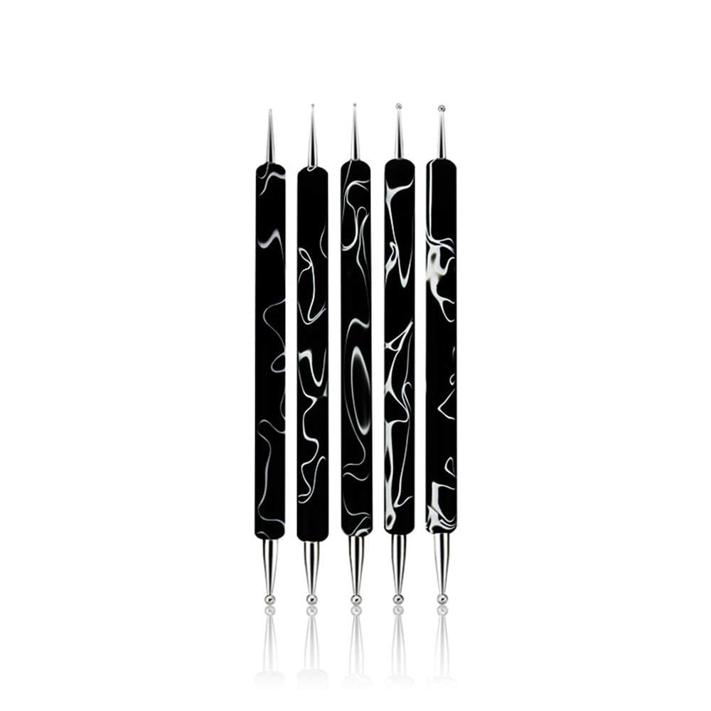 Rolabling 5pc dotting tools dual-ended dots for precise nail art at home