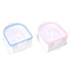 Rolabling pink and blue nail soaking bowls for quick gel removal at home.