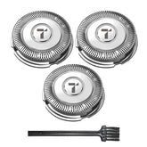 RF RollingFit SH70 replacement heads front view, compatible with Philips 7000 series
