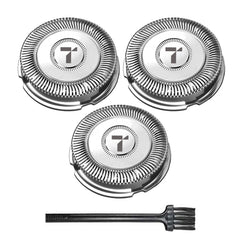 RF RollingFit SH70 replacement heads front view, compatible with Philips 7000 series