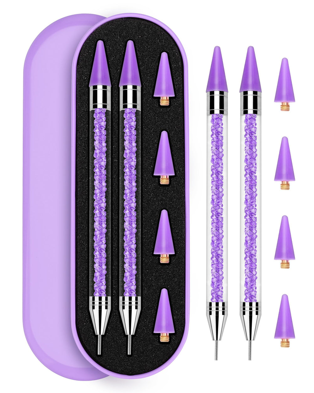 Rolybag rhinestone picker tool with double head for precise placement.