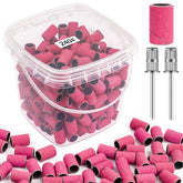 Rolybag pink 240-grit sanding bands for final shaping and polishing