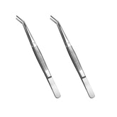 Rolybag stainless steel tweezers with curved tip provide precise threading and grip