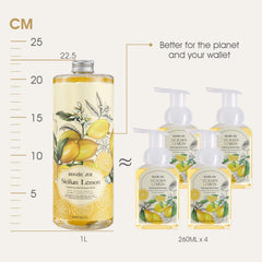 ROMIIE ZOI lemon foaming hand soap refill bottle for consistent, gentle cleansing