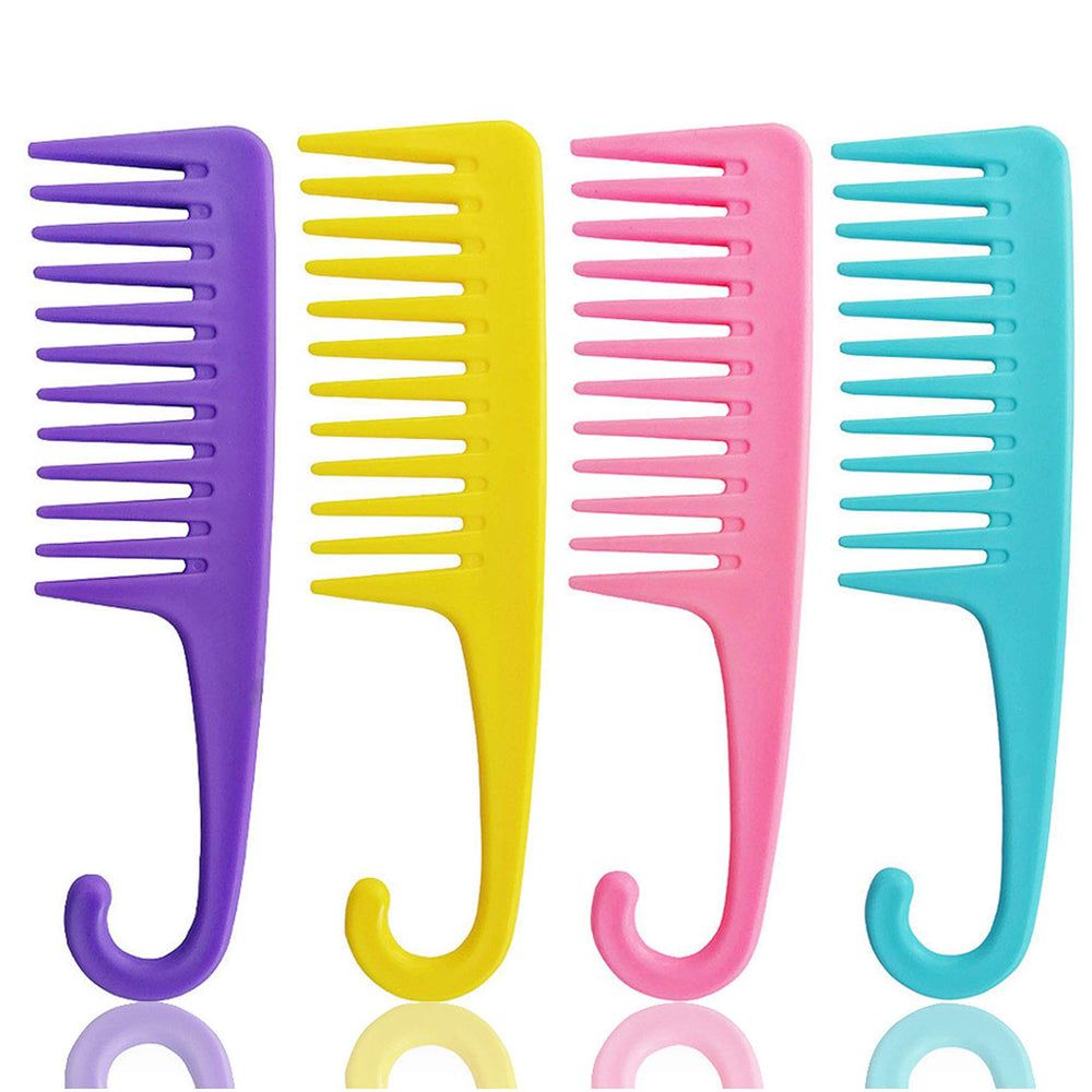 Ronchall wide-tooth comb set in four colors for gentle detangling.