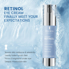 RONKIE crema de ojos retinol, textura hidratante que suaviza la piel.