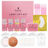 RONKIE Lash Lift Kit: front of box showing complete at-home lash lift solution.