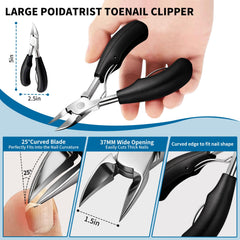 Roogaluckeep wide-opening thick-nail clipper handling a tough nail