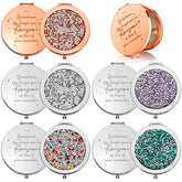 Roowest inspirational compact mirror set in packaging, ideal for gifting to colleagues.