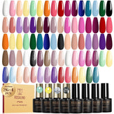 Rosalind set 26 colores para uñas de gel, ideal para combinar estilos en casa.