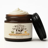 Roseblem whipped tallow honey balm jar closeup for rich hydration