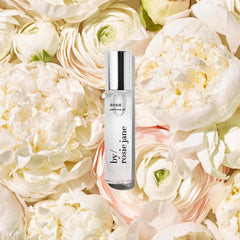 Rosie perfume oil rose note close-up emphasizing floral aroma.