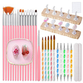 Rosiour 38Pcs Nail Art Brushes Set for versatile gel nail designs