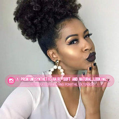 Rosmile clip-on kinky curly ponytail offers easy wear and secure fit.