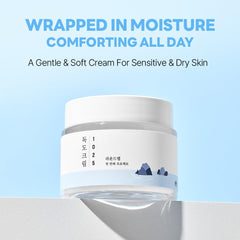 Barrera cutánea fortalecida con ROUND LAB Dokdo Crema para piel sensible.