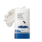 ROUND LAB Birch Juice sunscreen stick bottle provides SPF 50+ for face and body