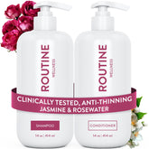 Routine Wellness anti-thinning bottle pour for easy daily use.