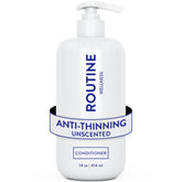 Routine Wellness anti-thinning deep conditioner bottle promotes stronger, fuller-looking hair