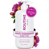 Routine Wellness anti-thinning deep conditioner bottle promises nourished, fuller hair.