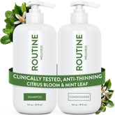 Routine Wellness anti-thinning shampoo bottle for boosted volume.