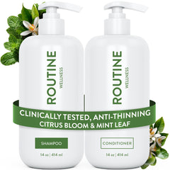Routine Wellness anti-thinning shampoo bottle for boosted volume.
