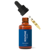 Routine Wellness Scalp Serum bottle close-up for thinning hair and fuller look