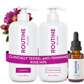 Routine Wellness Shampoo bottle with gentle cleansing for all hair types.