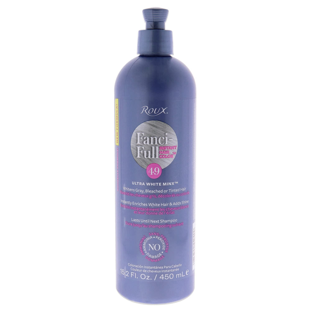 Roux Fanci-Full bottle pouring for quick color rinse and touch-up