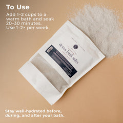 Rowe Casa Organics Detox Bath Salts with bentonite clay for a gentle detox sensation.