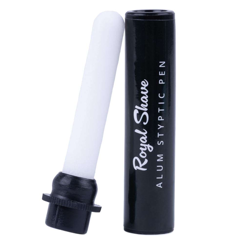 Royal Shave alum styptic pen pack shown for clean, ready-to-use post shave care.