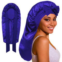Roybens bonete largo de satén para dormir protege el cabello durante la noche.
