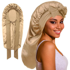 ROYBENS bonete de seda largo para dormir protege el cabello durante la noche.
