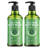 Roycederm antifungal wash tea tree bottle highlights natural cleansing with tea tree oil.