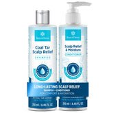 Roycederm coal tar shampoo bottle signaling scalp relief and routine simplicity