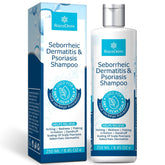 Roycederm psoriasis shampoo bottle for soothing irritated scalp and reducing flakes.