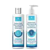 Roycederm shampoo bottle front promotes soothing scalp care for sensitive, itchy skin.