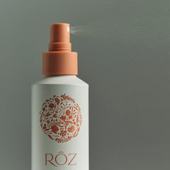 RŌZ Air Thickening Spray applied to damp roots for added height.