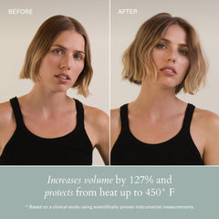 RŌZ Air Thickening Spray mist on hair evenly distributes for lift.