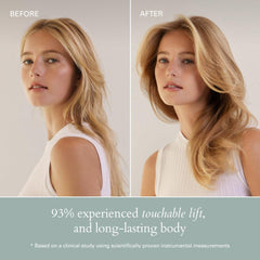 RŌZ Root Lift Spray applied to damp roots for a voluminous blowout.