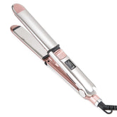 Rozamor flat iron with titanium plates close-up for smooth, gentle styling