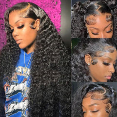 Rozilo Aomllute 30-inch deep-wave lace front wig with natural-looking hairline for daily wear