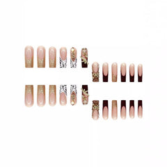 RTKHFZE nails with rhinestones for party-ready style